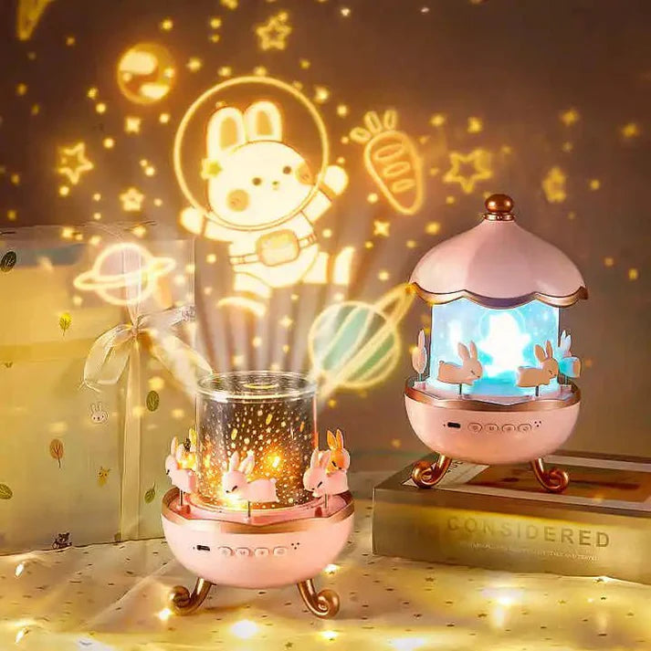 Children's Projector Lamp with 12 Discs + Rechargeable Battery - Educational and Fun Night Light